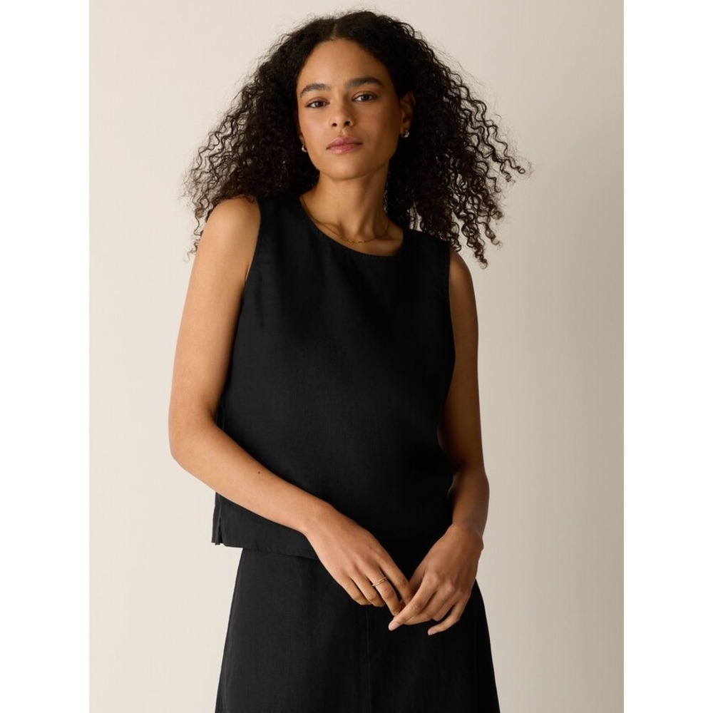 Eileen Fisher Round Neck Shell Black XS New With Tags